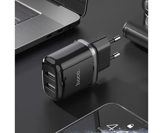 СЗУ Hoco N4 (2USB/2.4A) Черный