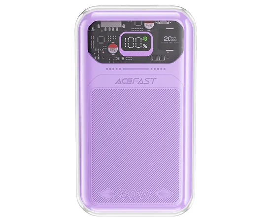 Портативное зарядное устройство Power Bank Acefast M2-20000 Exploration 30W 20000 mAh Purple alfalfa