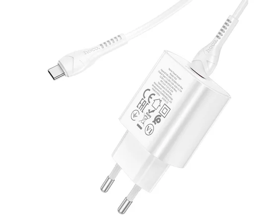 СЗУ Hoco N22 Jetta PD25W + Type-C to Type-C Белый