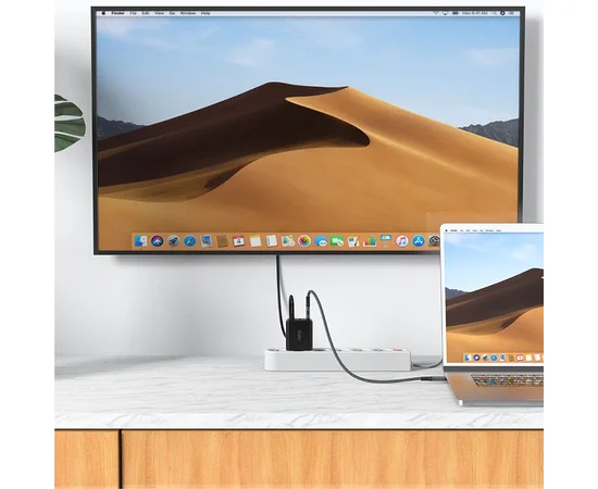 СЗУ Acefast A17 65W GaN multi-function HUB + кабель Type-C to Type-C Black