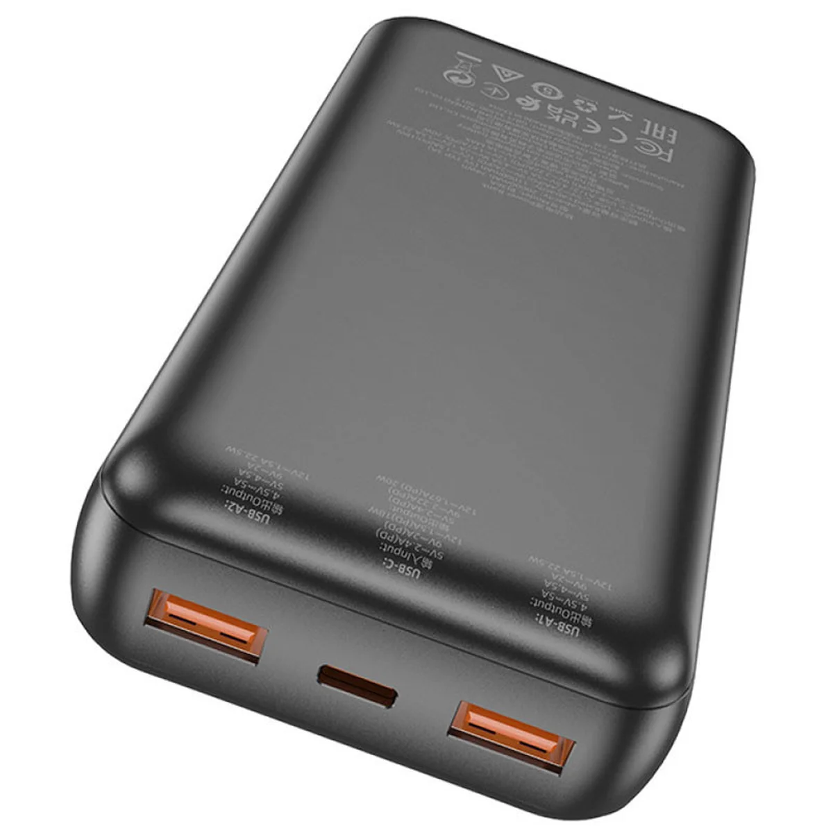 Портативное зарядное устройство Power Bank BOROFONE BJ36A 22.5W+PD20W 20 000 mAh Black