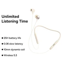 Беспроводные наушники Baseus Bowie P1 Half In-ear Neckband Wireless Earphones (NGPB000) Creamy-white
