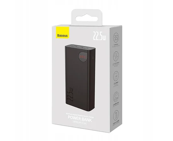 Портативное зарядное устройство Baseus Adaman Digital Display 22.5W 40000mAh (PPAD020101) Black