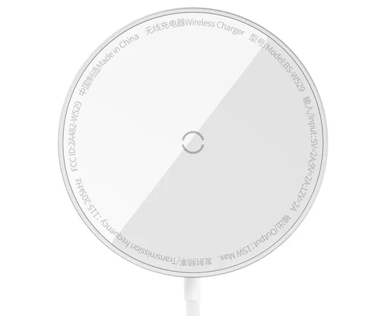 БЗУ Baseus Simple Mini3 Magnetic Wireless Charger 15W (CCJJ0400) Silver