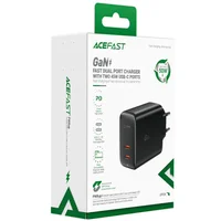 СЗУ Acefast A29 PD50W GaN (USB-C+USB-C) dual port Black