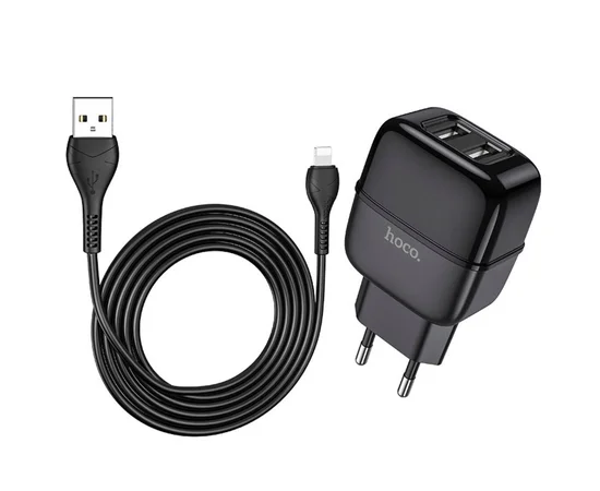 СЗУ HOCO C73A (2USB/2.4A) + microUSB Черный