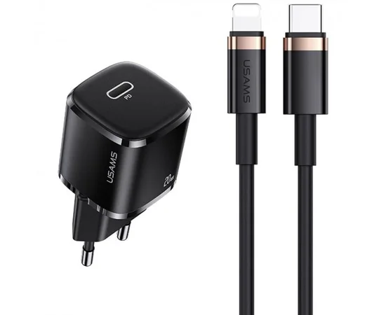 СЗУ Usams US-XFK T36 20W 1C Charger + US-SJ484 U63 20W PD Black
