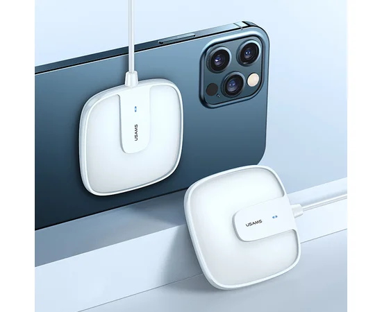 БЗУ Usams US-CD159 W1, 15W (магнитный) Белый