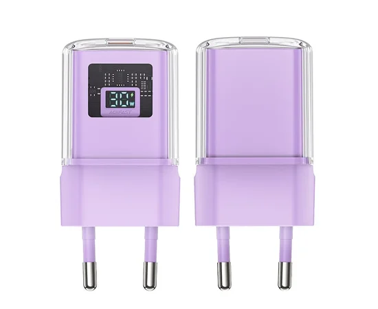 СЗУ Acefast A53 Sparkling series PD30W GaN (USB-C) Alfalfa purple