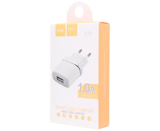 СЗУ Hoco C11 USB Charger 1A Белый