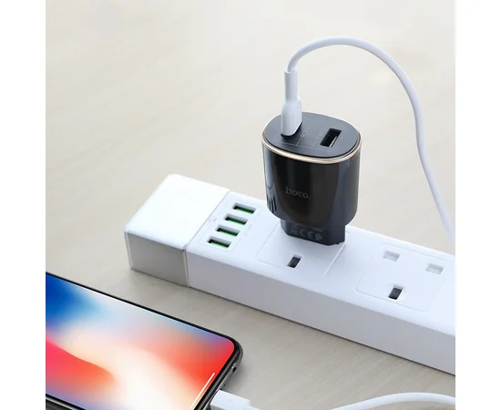 СЗУ Hoco C60A QC3.0 (2USB/3.4A) Черный