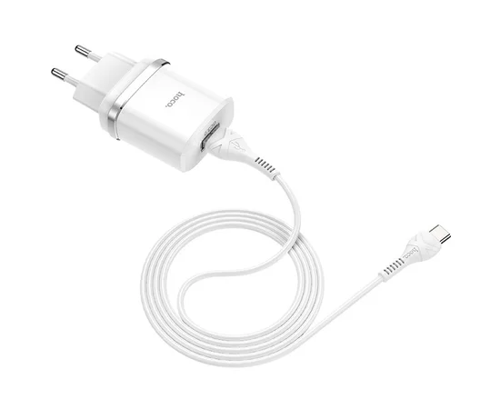 СЗУ Hoco C12Q Smart QC3.0 (1USB/3A) + Type-C Белый