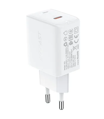 СЗУ Acefast A21 30W GaN single USB-C White