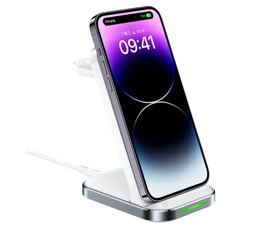 БЗУ Acefast E15 desktop 3-in-1 White