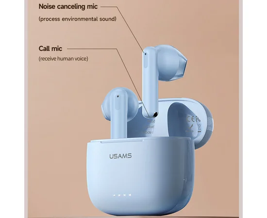 Беспроводные TWS наушники Usams-US14 BT 5.3 Blue