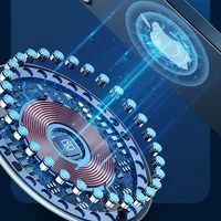 БЗУ Usams US-CD160 W2,15W, Type-C (магнитный) Серебряный