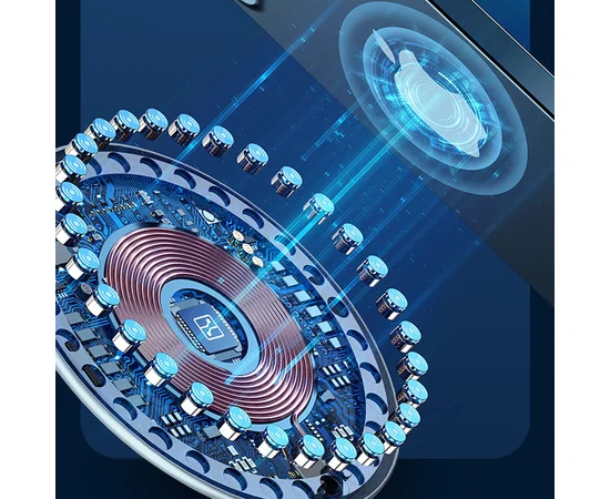 БЗУ Usams US-CD160 W2,15W, Type-C (магнитный) Серебряный