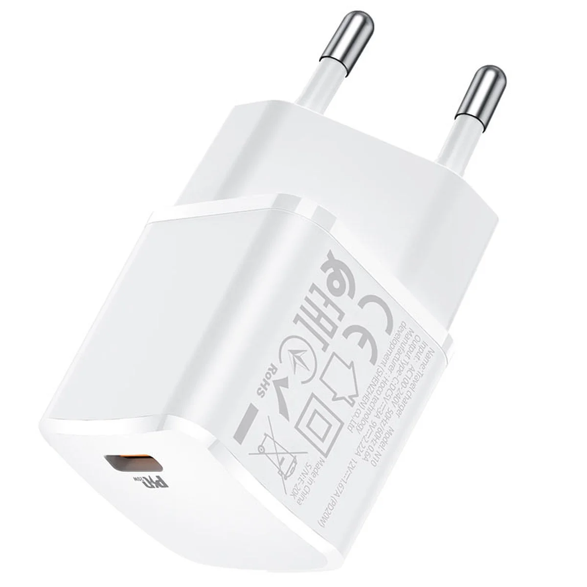 СЗУ HOCO N10 Starter single port PD 20W Белый