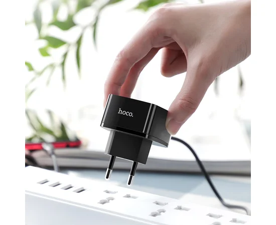СЗУ Hoco C70A QC3.0  (1USB/3A) Черный