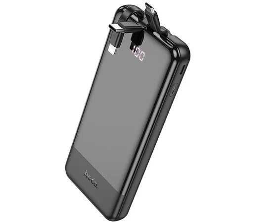 Портативное зарядное устройство Power Bank Hoco J114 Charger with cable 10 000 mAh Black