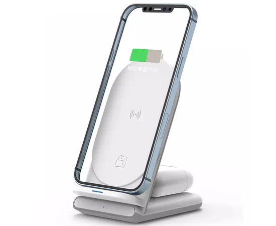 БЗУ WIWU Power Air 2in1 Wireless Charger Белый