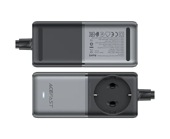 СЗУ Acefast Z2 PD75W GaN (3*USB-C+2*USB-A) Black gray