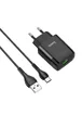 СЗУ Hoco C72Q QC3.0 (1USB/2A) + Type-C Черный