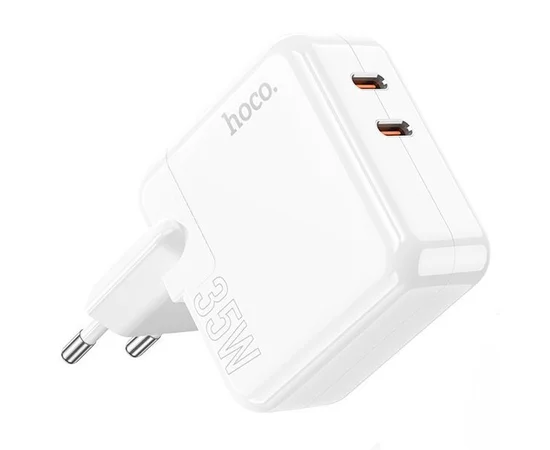 СЗУ Hoco C110A Lucky PD35W (2 Type-C) White