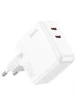 СЗУ Hoco C110A Lucky PD35W (2 Type-C) White