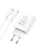 СЗУ HOCO C100A PD20W+QC3.0 + Type-C to Type-C White