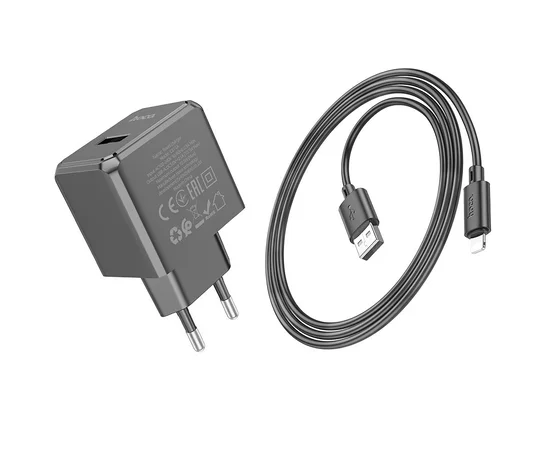 СЗУ HOCO CS11A (1USB) + Lightning Black