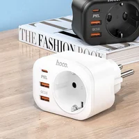 СЗУ Hoco NS3 Multifunctional PD20W (2USB/1Type-C/1xSocket) White