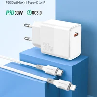 СЗУ Borofone BA77A PD30W+QC3.0 + Type-C + Lightning White