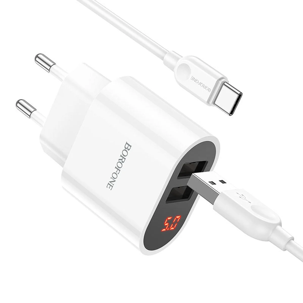 СЗУ Borofone BA63A Richy + Type-C Белый