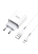 СЗУ HOCO C81A (1USB/2.1A) + MicroUSB Белый