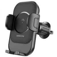 Автодержатель с БЗУ Borofone BH204 Blue Charm (air outlet) Black