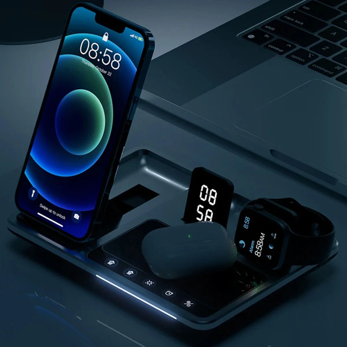 БЗУ R11 4in1 with clock Black