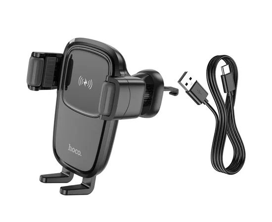 Автодержатель с БЗУ Hoco HW1 Pro Black