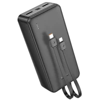 Портативное зарядное устройство Power Bank Hoco J118B Speed energy with cable 30 000 mAh Black