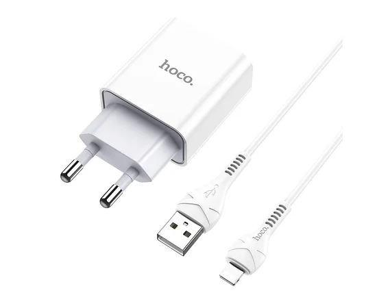 СЗУ HOCO C81A (1USB/2.1A) + Ligthning Белый