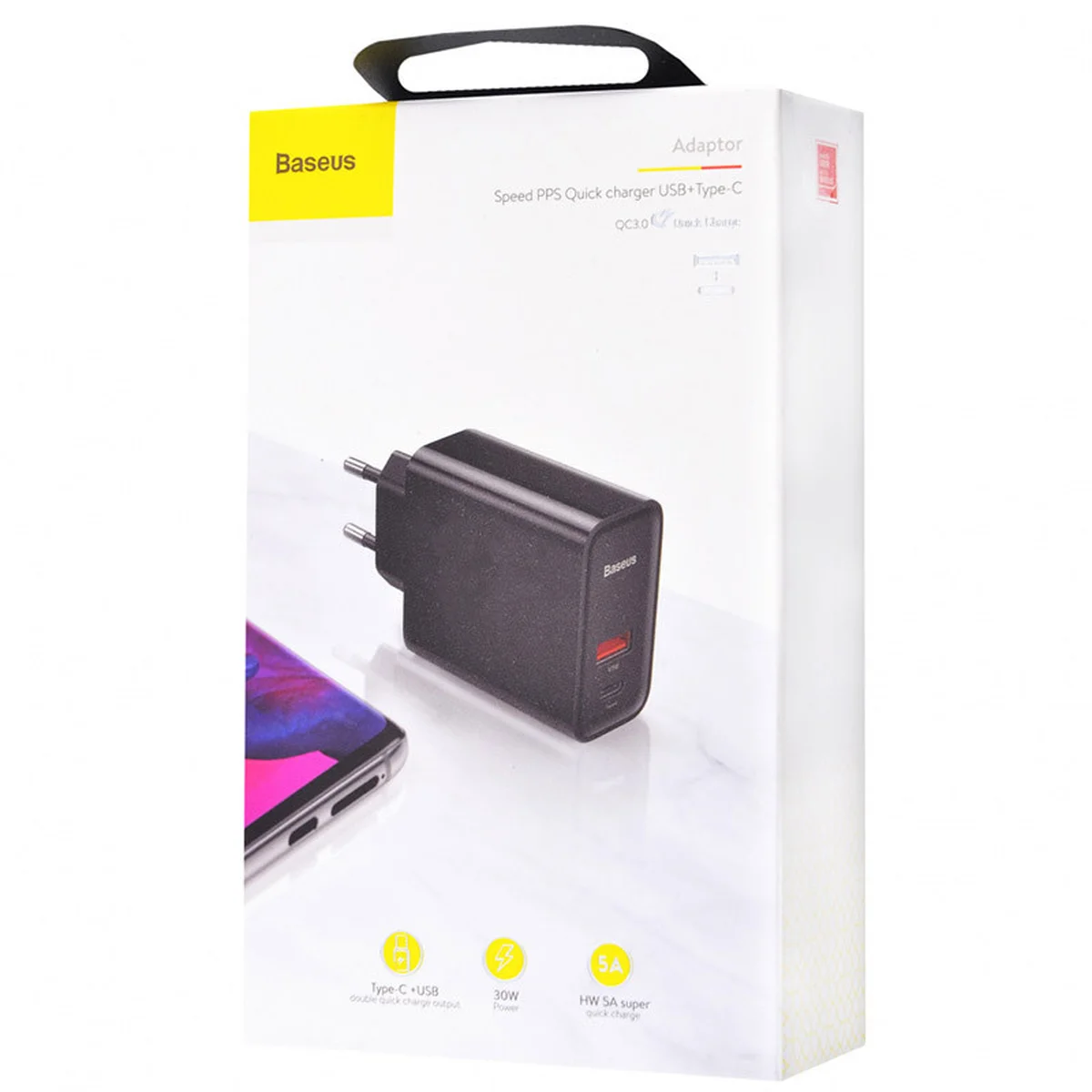 СЗУ Baseus Speed PPS 30W Type-C + USB Черный