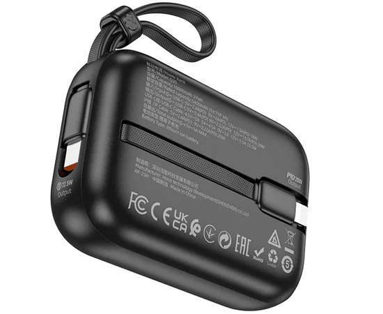 Портативное зарядное устройство Power Bank Hoco Q20 Fountain 22.5W+PD20W 10000 mAh Black