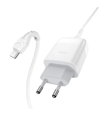 СЗУ Hoco C72Q QC3.0 (1USB/2A) + MicroUSB Белый