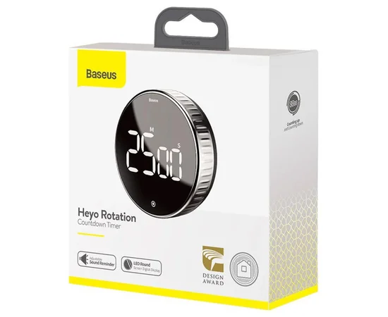 Часы с таймером Baseus Heyo (магитное крепление) Черный