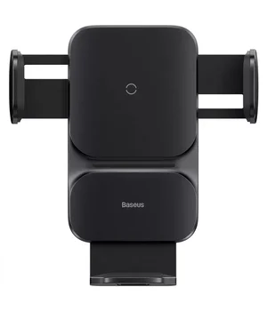 Автоутримувач із БЗУ Baseus Wisdom Auto Alignment (QI 15W) (Air Outlet base) (CGZX000001) Black