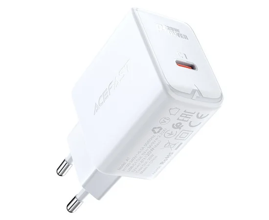 СЗУ Acefast A21 30W GaN single USB-C White