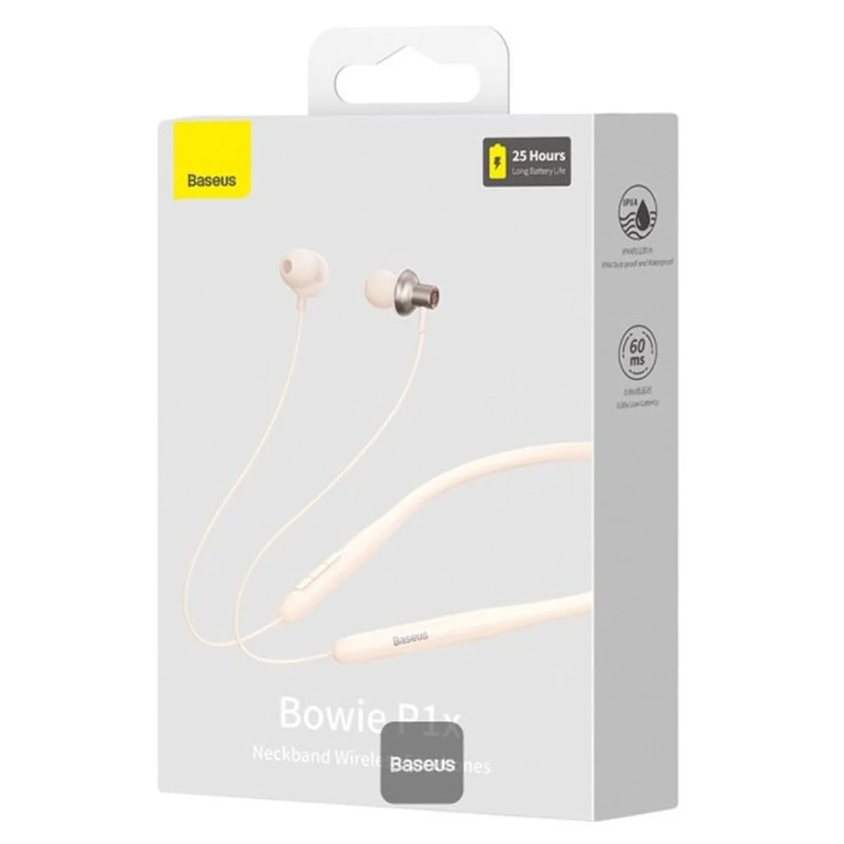 Беспроводные наушники Baseus Bowie P1 Half In-ear Neckband Wireless Earphones (NGPB000) Creamy-white