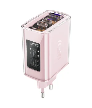 СЗУ Acefast A45 Exploration series PD65W GaN (2*USB-C+USB-A) Cherry blossom