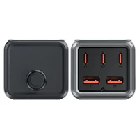 СЗУ Acefast Z2 PD75W GaN (3*USB-C+2*USB-A) Black gray