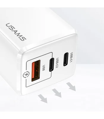 СЗУ USAMS CC110 GaN Mini Fast Charger EU Белый
